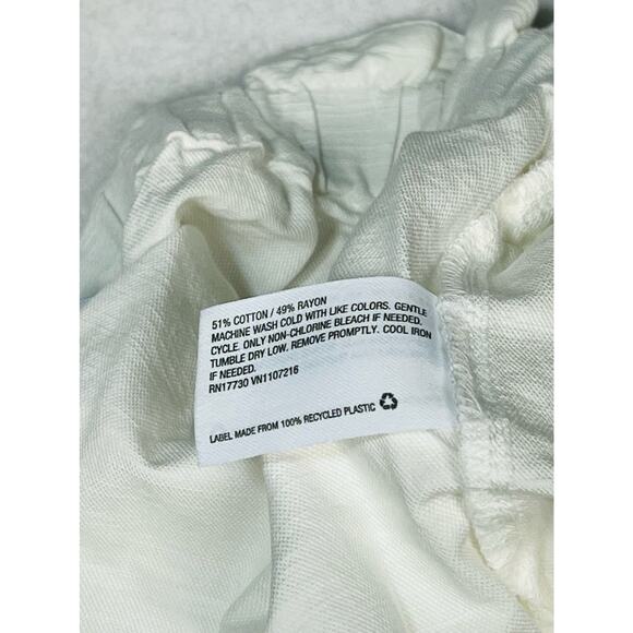 THE NINES BY HATCH XXL maternity white shorts elastic waist flat front NWT B57 - Picture 4 of 9